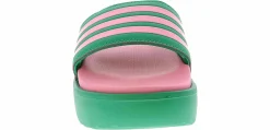 Comfort Sandals|Athletic Slides|ADIDAS Adilette Women's Platform Slide Green