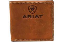 Bags|ARIAT Bifold Embossed Logo Men's Wallet Brown