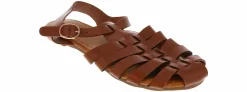 Comfort Sandals|Flat Sandals|BAMBOO Martina Women’s Fashion Sandal Brown