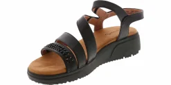 Comfort Sandals|Wedge & Platform Sandals|BARETRAPS Soren Women's Wedge Sandal Black