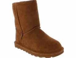 Boots|BEARPAW Elle Youth Hickory Girls’ (13-7) Comfort Boot Brown