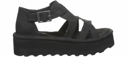 Comfort Sandals|Flat Sandals|BEARPAW Pinnacle Women’s Platform Sandal Black