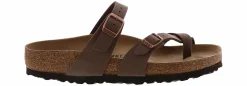 Comfort Sandals|Flat Sandals|BIRKENSTOCK Mayari Women’s Footbed Sandal Brown
