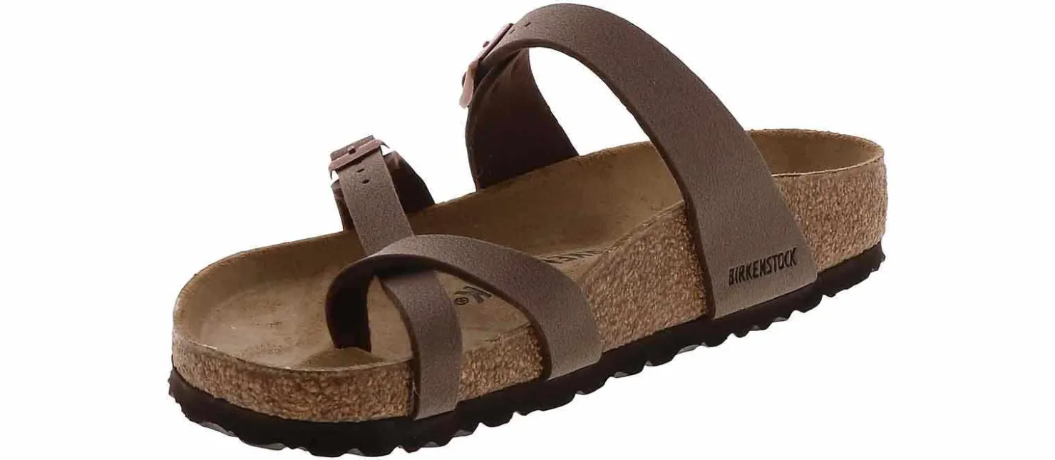 Comfort Sandals|Flat Sandals|BIRKENSTOCK Mayari Women’s Footbed Sandal Brown