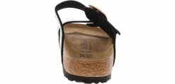 Comfort Sandals|Flat Sandals|BIRKENSTOCK Sydney Luxe Buckle Women's Footbed Sandal Black