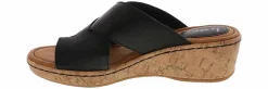 Wedge & Platform Sandals|BOC B.O.C Summer Cross Band Women’s Wedge Sandal Black