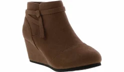 Boots|BTW Iris Tie Youth Girls’ (13-5) Wedge Bootie Brown