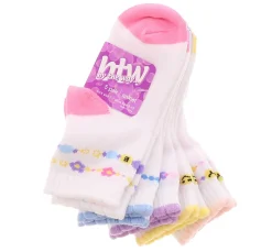 Socks|BTW 5-Pack Friendship Bracelet Toddler Girls' Anklet Socks Multicolor