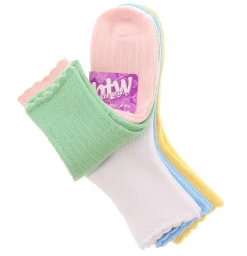 Socks|BTW 5-Pack Pointelle Rib Women’s Ankle Socks Multicolor