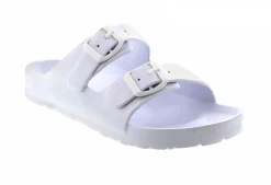 Flat Sandals|BTW Trey Two Band Women's Sandal White