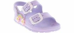 Sandals|CAPELLI Two Band Rainbow Toddler Girls’ (5-10) Footbed Sandal Purple