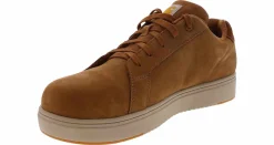 Safety Toe Athletics|CARHARTT Detroit Leather Men’s Composite Toe Work Sneaker Brown
