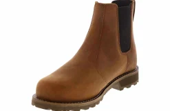 Safety Toe Boots|Slip Resistant|CARHARTT Frontier Chelsea Women's Steel Toe Work Boot Brown