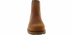 Safety Toe Boots|Slip Resistant|CARHARTT Frontier Chelsea Women's Steel Toe Work Boot Brown