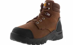 Safety Toe Boots|Slip Resistant|CARHARTT Rugged Flex 6-Inch Met Guard Men’s Wide-Width Composite Toe Work Boot Brown