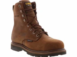 Safety Toe Boots|Slip Resistant|CAROLINA Installer 8-Inch Men’s Wide-Width Steel Toe Boot Brown