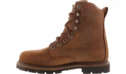 Safety Toe Boots|Slip Resistant|CAROLINA Installer 8-Inch Men’s Wide-Width Steel Toe Boot Brown