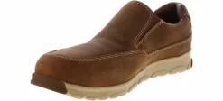 Safety Toe Athletics|Slip Resistant|CAROLINA S-117 Slip-on Men's Aluminum Toe Work Shoe Brown