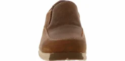 Safety Toe Athletics|Slip Resistant|CAROLINA S-117 Slip-on Men's Aluminum Toe Work Shoe Brown