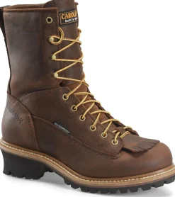 Safety Toe Boots|Slip Resistant|CAROLINA Spruce 8-inch Men's Steel Toe Work Boot Brown