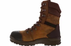Safety Toe Boots|Slip Resistant|CATERPILLAR Accomplice X 8-inch Men’s Steel Toe Work Boot Brown