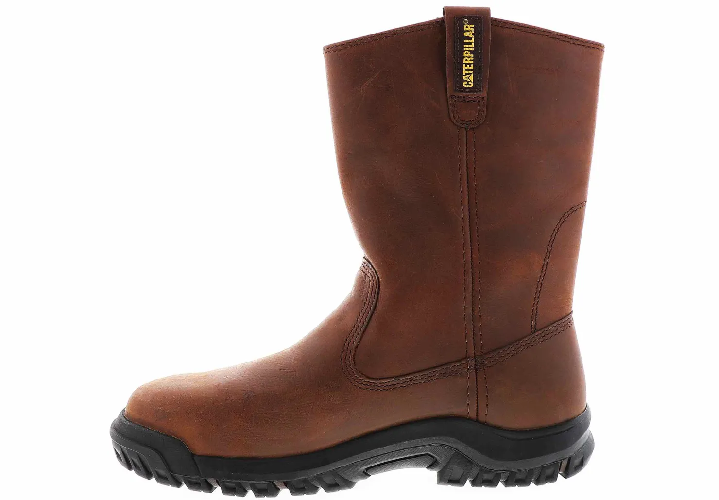Safety Toe Boots|CATERPILLAR Drawbar Men's Steel Toe Work Boot Brown
