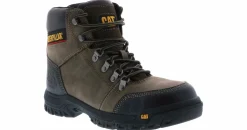 Safety Toe Boots|Wide|CATERPILLAR Outline Men's Wide-Width Steel Toe Work Boot Brown