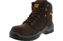 Safety Toe Boots|Slip Resistant|CATERPILLAR Striver Men’s Wide-Width Steel Toe Work Boot Brown