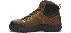 Slip Resistant|Safety Toe Boots|CATERPILLAR Threshold Men's Steel Toe Work Boot Brown