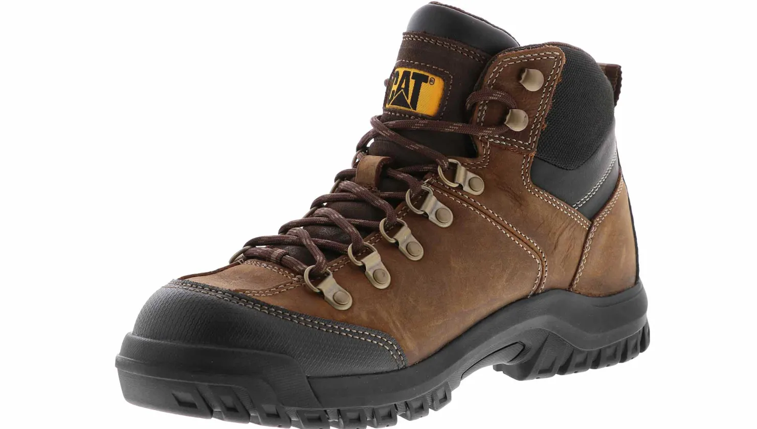 Soft Toe Boots|Slip Resistant|CATERPILLAR Threshold Men's Soft Toe Work Boot Brown