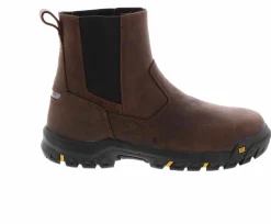 Safety Toe Boots|CATERPILLAR Wheelbase Men's Steel Toe Work Boot Brown