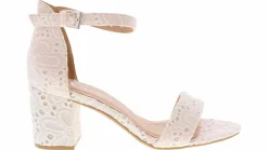 Heeled Sandals|Special Occasion|CL BY LAUNDRY Jessie Eyelet Women's Fashion Heel White