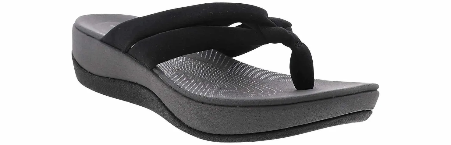 Flip Flops|Comfort Sandals|CLARKS Arla Kaylie Women’s Comfort Sandal Black