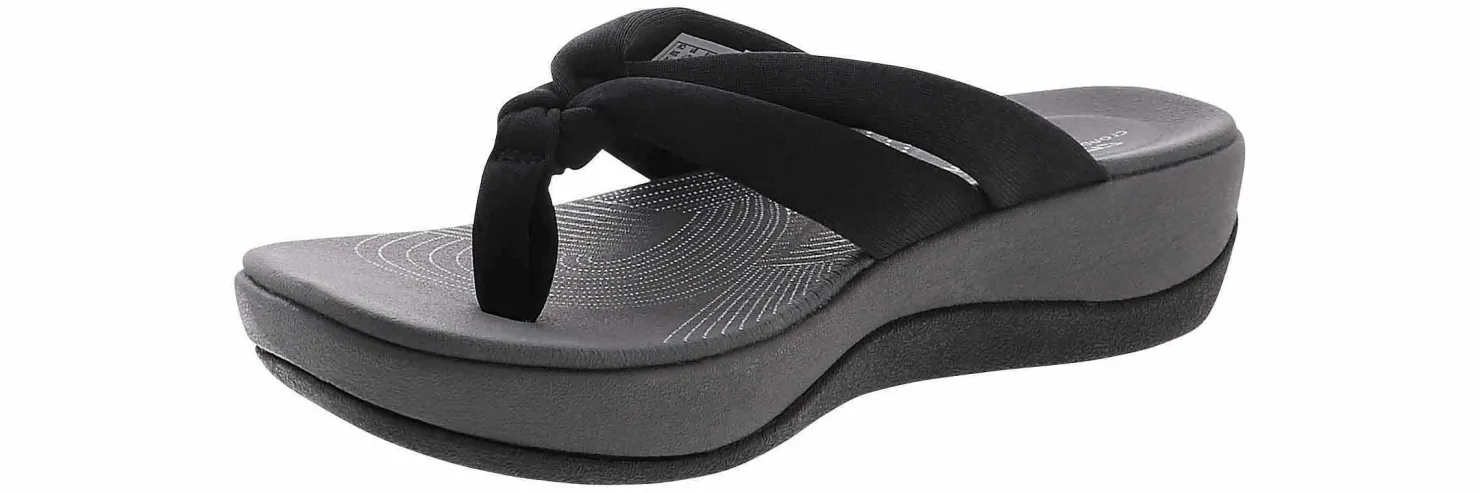 Flip Flops|Comfort Sandals|CLARKS Arla Kaylie Women’s Comfort Sandal Black