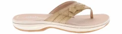 Comfort Sandals|Flip Flops|CLARKS Breeze Dalia Sand Cloudstepper Women’s Sandal Beige