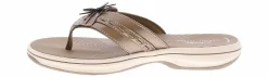 Comfort Sandals|Flip Flops|CLARKS Breeze Opal Pewter Cloudstepper Women’s Sandal Beige