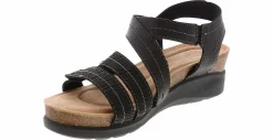 Comfort Sandals|Footbed Sandals|CLARKS Calenne Clara Women's Wedge Sandal Black