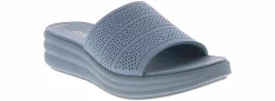 Comfort Sandals|Wedge & Platform Sandals|CLARKS Cloudsteppers Drift Twist Women's Wedge Sandal Blue