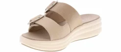 Comfort Sandals|Wedge & Platform Sandals|CLARKS Drift Buckle Women's Wedge Sandal Beige