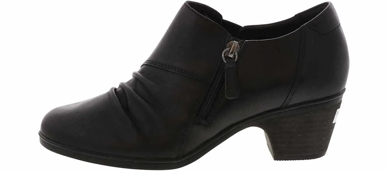 Wedge & Heeled Boots|Heels & Wedges|CLARKS Emily2 Braley Women’s Ankle Bootie Black