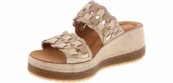 Comfort Sandals|Wedge & Platform Sandals|CLARKS Kassanda Lily Mule Women's Wedge Sandal Beige
