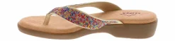 Comfort Sandals|Flat Sandals|CLIFFS BY WHITE MOUNTAIN Cliff By White Mountain Becharm Woman’s Thong Sandal Multicolor
