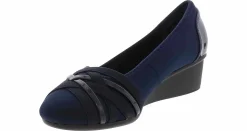 Heels & Wedges|Comfort Dress Shoes|CLIFFS BY WHITE MOUNTAIN Bowie Women’s Wide-Width Wedge Heel Blue