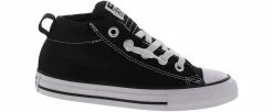 Athletics & Sneakers|Casual|CONVERSE Chuck Taylor All Start Street Youth Boys’ (11-3) Mid Top Canvas Sneaker Black