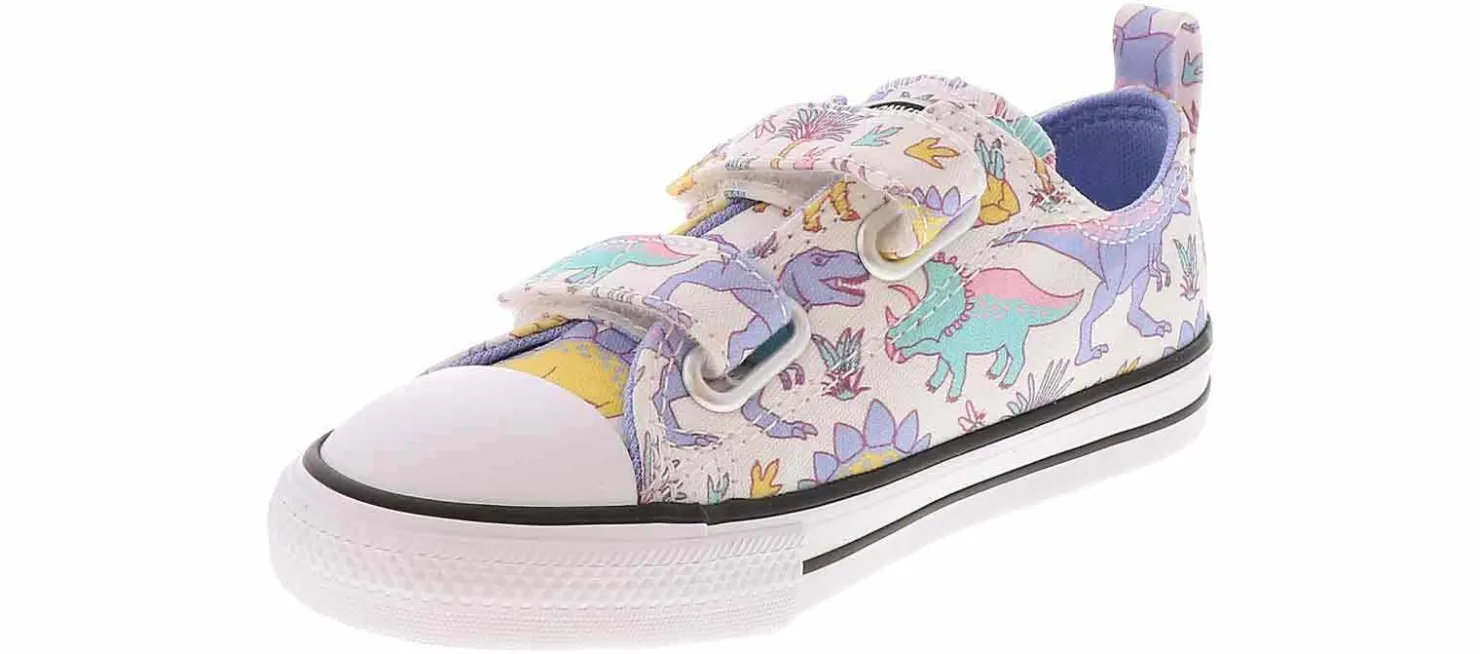 Athletic & Sneakers|CONVERSE Chuck Taylor All Star Dinoverse 2V Toddlers Girls’ (7-10) Canvas Sneaker White