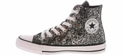 Athletic & Sneakers|Casual|CONVERSE Chuck Taylor All Star Glitter Junior Girls' (4-7) Hi-Top Sneaker Black
