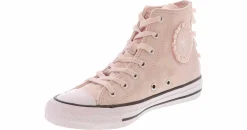 Athletic & Sneakers|Casual|CONVERSE Chuck Taylor All Star Ruffles and Bows Junior Girls’ (4-7) Hi-Top Sneaker Pink