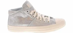 Athleisure & Casual|Flat|CONVERSE Chuck Taylor All Star Madison Winter Slay Women's Mid Top Canvas Sneaker Silver