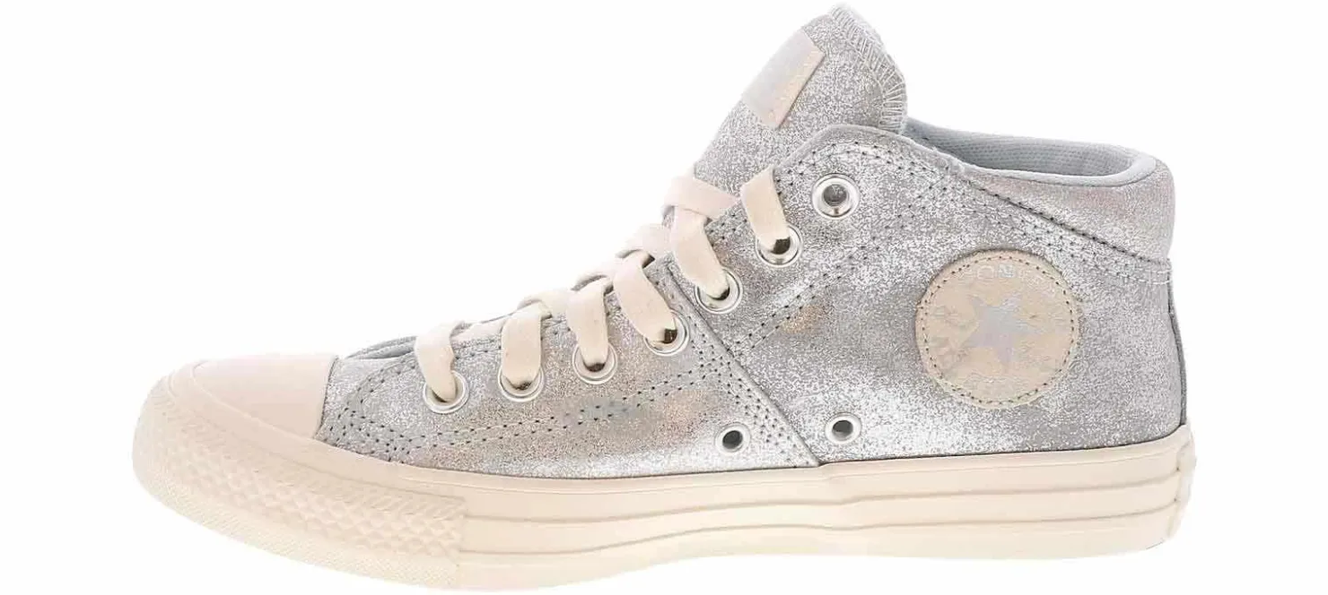 Athleisure & Casual|Flat|CONVERSE Chuck Taylor All Star Madison Winter Slay Women's Mid Top Canvas Sneaker Silver
