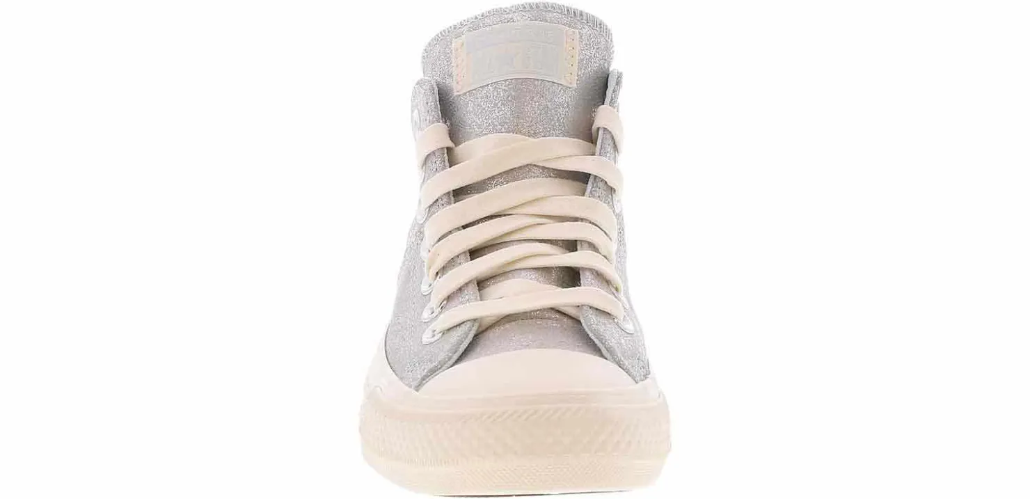 Athleisure & Casual|Flat|CONVERSE Chuck Taylor All Star Madison Winter Slay Women's Mid Top Canvas Sneaker Silver